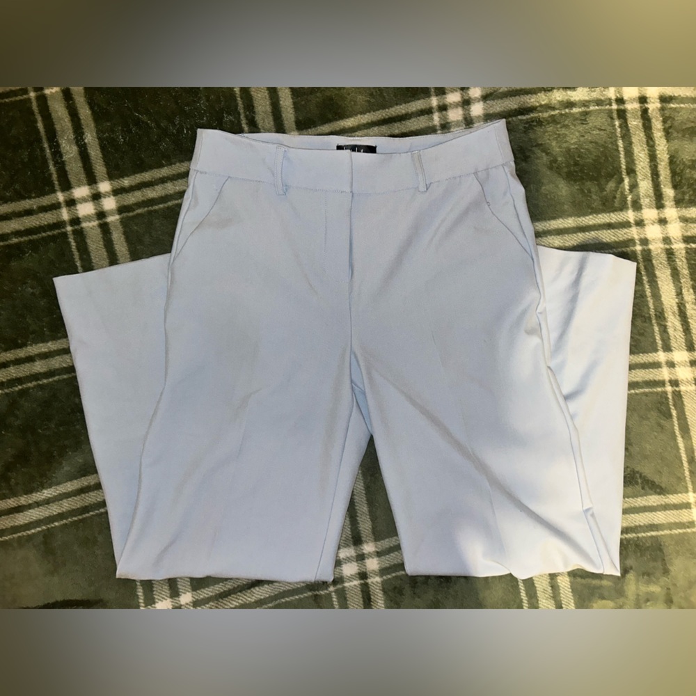 Nicole Miller Light Blue Straight Leg Pants